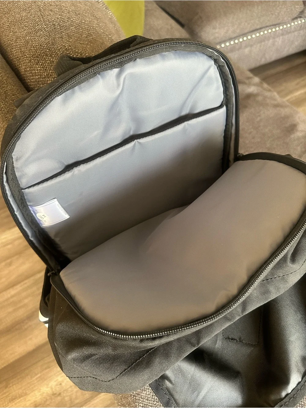 adidas Black Backpack with White Trefoil Logo